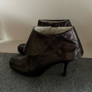 Terry de Havilland leather ankle boots with cuff detail